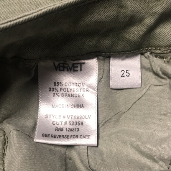 VERVET Mid-Rise Ankle Skinny Stretch Jean in Sage Green | NWT! - Picture 10 of 10